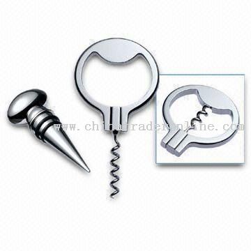 Corkscrew with Bottle Opener and Stopper from China