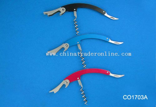 Corkscrew with bottle opener from China