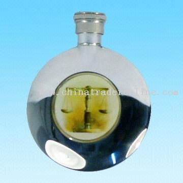 2oz Round-Shape Hip Flask with Mirror or Matt Finish Available