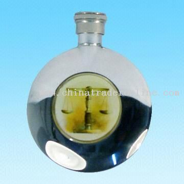 2oz Round-Shape Hip Flask with Mirror or Matt Finish Available from China