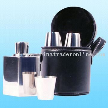 Portable 18/8 Stainless Steel Hip Flask Set from China