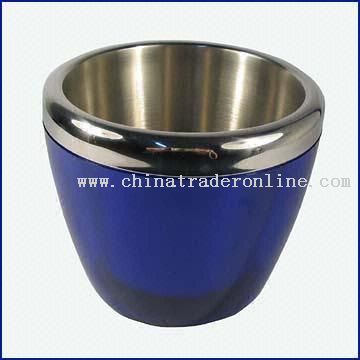 Ice Bucket with Plastic Exterior and Stainless Steel Interior from China