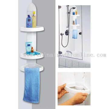 Bathroom Pole Shelf