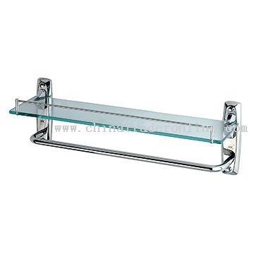 Glass Shelf with Towel Bar from China