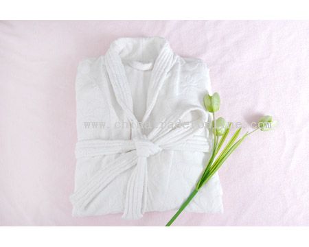 microfiber Jacquard bathrobe