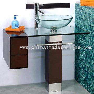 Solid Wood Glass Basin