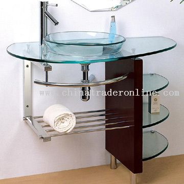 Solid Wood Glass Basin