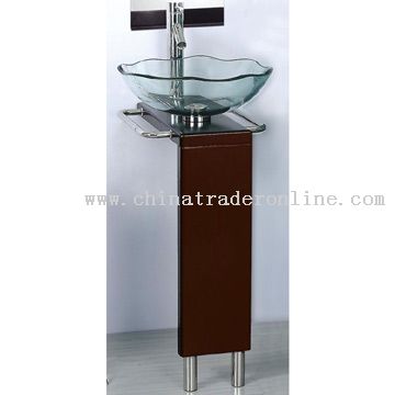 Solid Wood Glass Basin