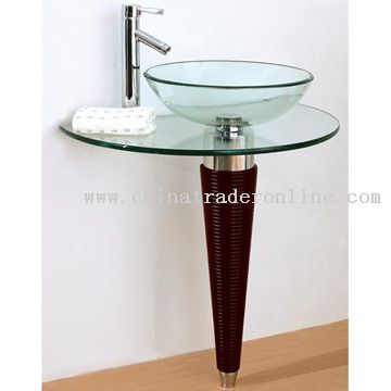 Solid Wood Glass Basin