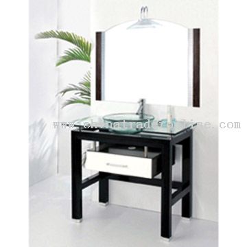 Bathroom Cabinet with Glass Basin from China