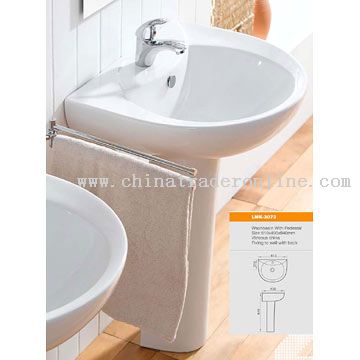 Washbasin with Half Pedestal from China