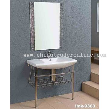 Washbasin with Stainless Pedestal