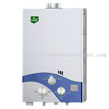 Gas Water Heater with Continuous Control of Gas and Water