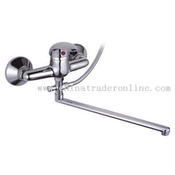 Wall Mounted Sink Mixer L-Spout & Diverter