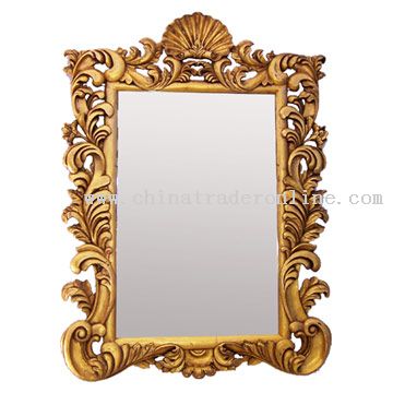 Wood Engraving Mirror from China