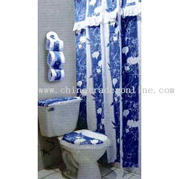 Shower Curtain with Lace from China