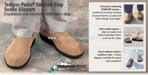 Comfort-Step Suede Slippers from China