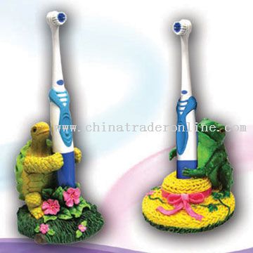 Battery Power Toothbrushes with Customized Stands