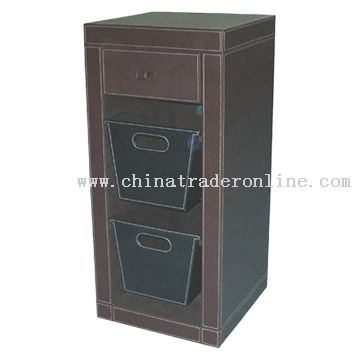 Faux Leather CD and Magazine Drawer from China