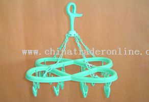 papilionaceous clotheshorse with 18 clips