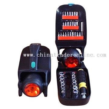 Socket and Screwdriver Kit with Light