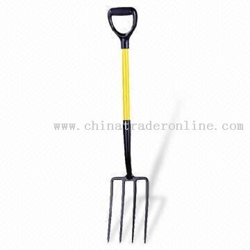 Carbon Steel Digging Fork with Thickness of 2.5mm and PP Grip from China