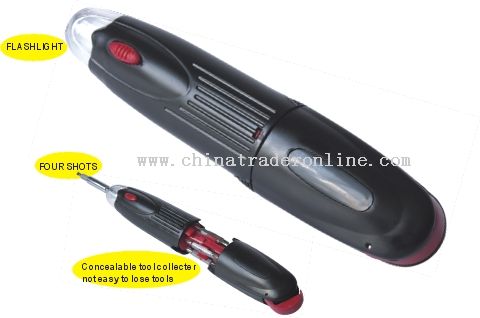 Flashlight W/Concealable Tool Kit from China
