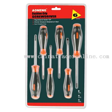 Cushion Grip Screwdriver Set - 6pcs from China