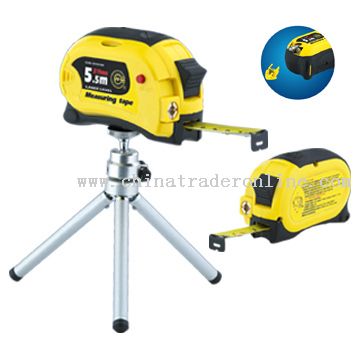 Steel Tape Measure with Laser Level