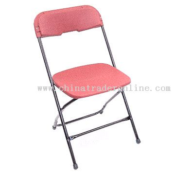 Folding Metal Chair with Upholstered Seat and Back from China