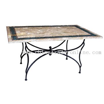 Travertine rectangular table from China