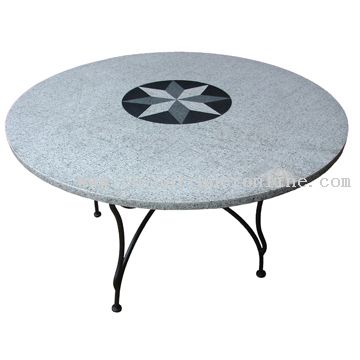 Travertine round table