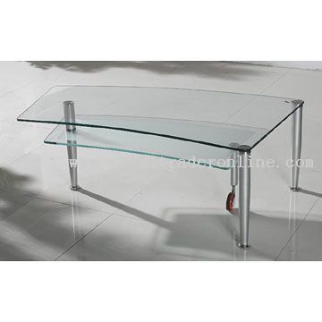 Modern Metal and Glass Coffee Table