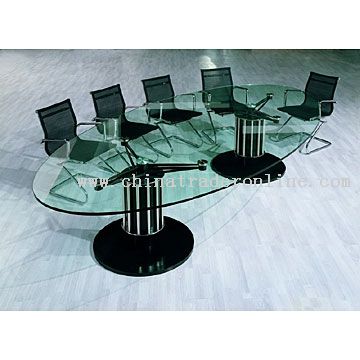 Tempered Glass Conference Table from China