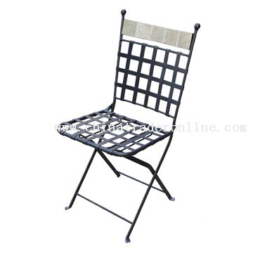 Stone back folding chair from China