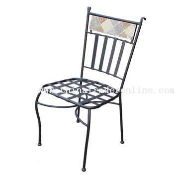 Stone back panel chair from China