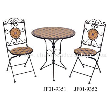 Terracotta Mosaic Table and Chair Sets from China