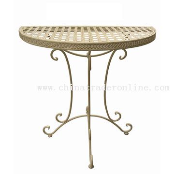 Wrought Iron Half Table