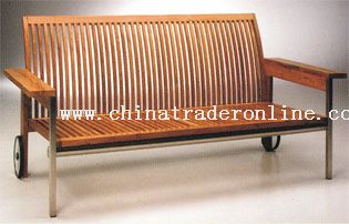 Outdoor wooden long chair