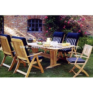 Wooden Rest Table and Chairs