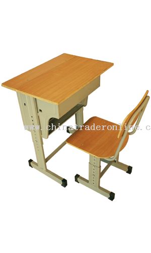 School desk and chair