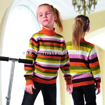 Children Colorful Stripe Sweater from China