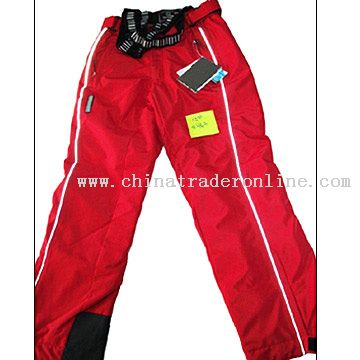 100% Polyester Skiing Pants from China