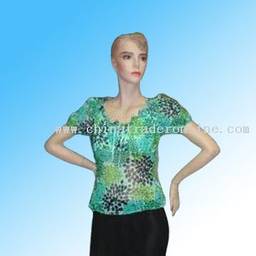 Ladies Short Sleeve Blouse from China