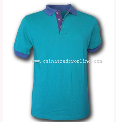 Polo Shirt With Contrasted Color Collar from China