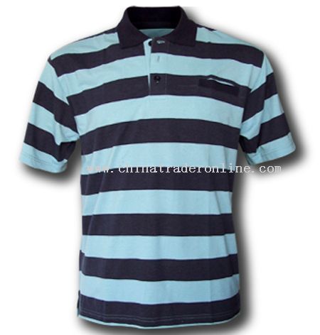 Printed Stripes Polo Shirts from China