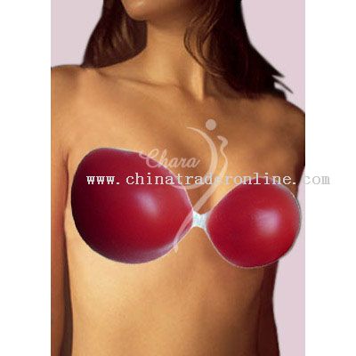 Backless and Strapless breast-enhancing silicone bra