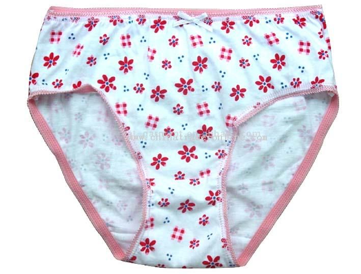 Description: Description: Girls's brief with allover printing.