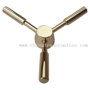 Bronze Plated Three Prong Spindle Wheel from China