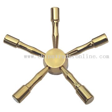 Titanium Plated Five Prong Spindle Wheel from China